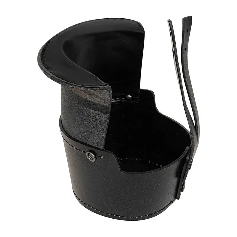 Set/6 La Condo Flat Leather Pocket - Black 1