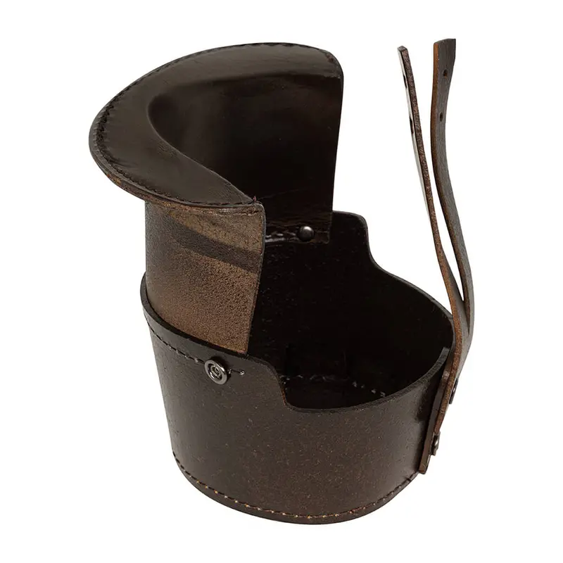 Set/6 La Condo Flat Leather Pocket - Brown 1