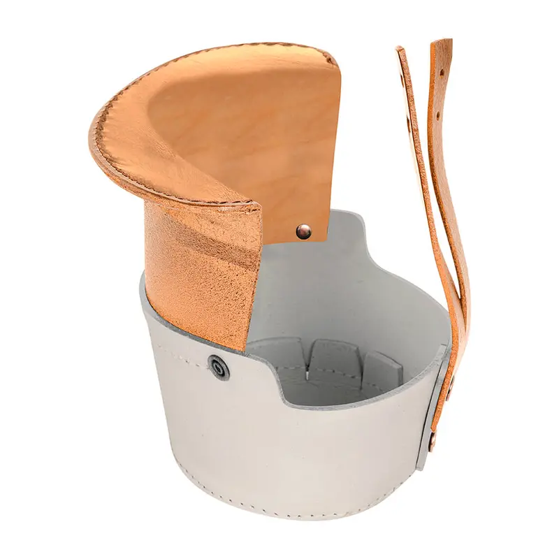 Set/6 La Condo Flat Leather Pocket - Natural 1