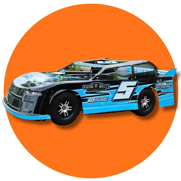 Shark Rc Code Blue Sc/Slash Street Stock Body, Clear 1
