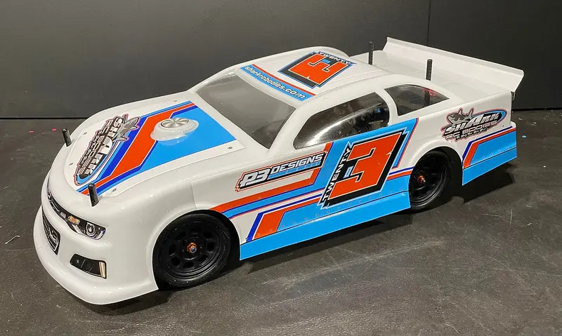 Shark Rc Knockout 2023 Camaro Body, W/ Chili Bowl Style Spoiler, Clear 2