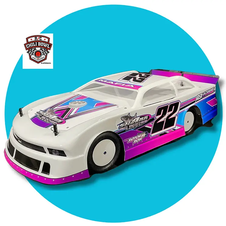 Shark Rc Mafia- 2005 Mustang Body, W/ Chili Bowl Style Spoiler, Clear 1
