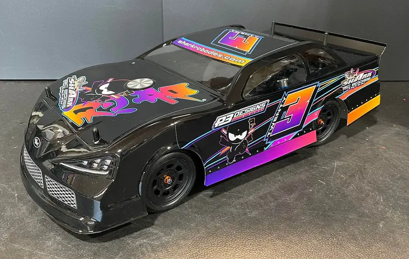 Shark Rc Ninja Body, W/ Chili Bowl Style Spoiler, Clear 2