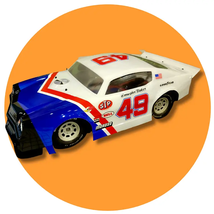 Shark Rc Six Pack Body, W/ Chili Bowl Style Spoiler, Clear 1