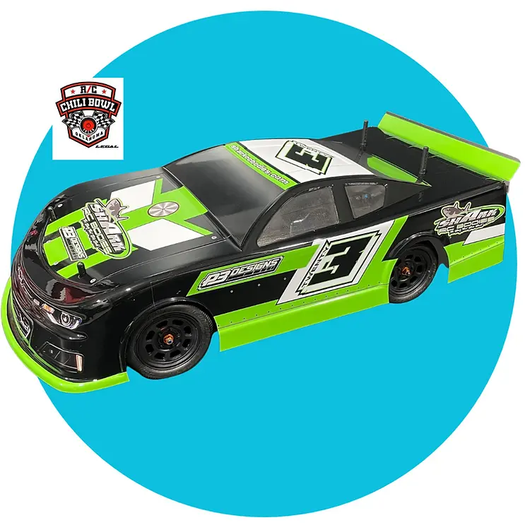 Shark Rc Smokescreen Body, W/ Chili Bowl Style Spoiler, Clear 1