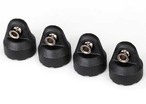 Shock Caps (Black) (4) (Assembled With Hollow Balls) Tra-8361 1