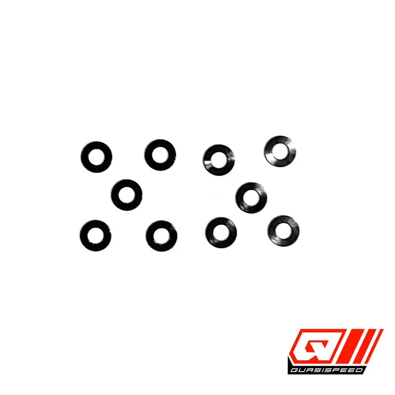 Shock Shaft Washer (10) Fits All Gfrp Cars Qs-5054 1