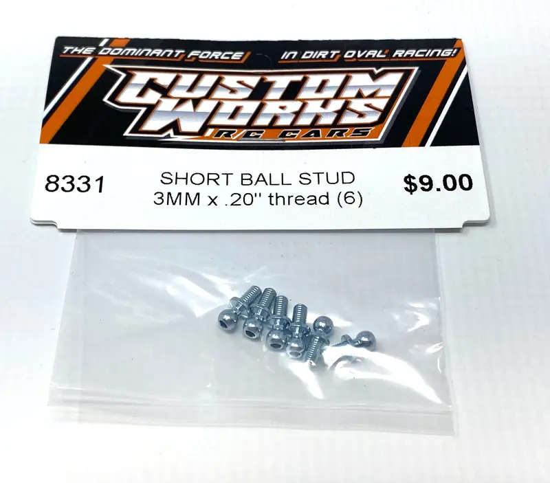 Short Ball Stud - 3Mm X 0.20" Thread (6), Cw-8331 1