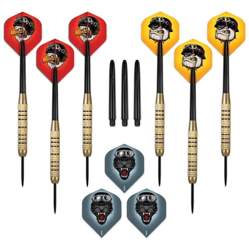 Shot Duel Steel Tip Dart Pack-Two Set-High Quality Steel 2