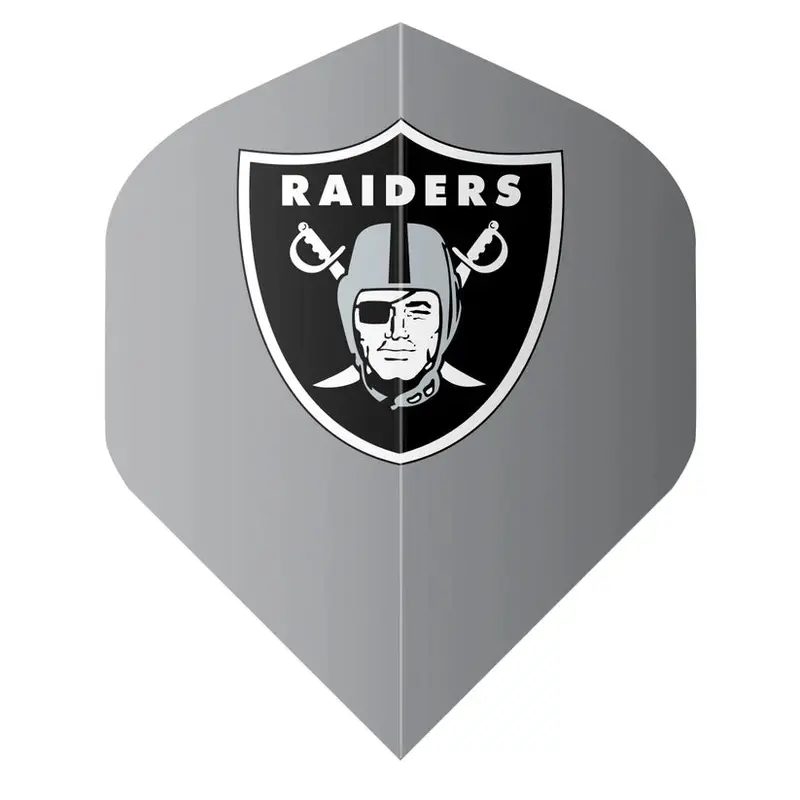 Shot Nfl Raiders Dart Flight Set - Grey 1