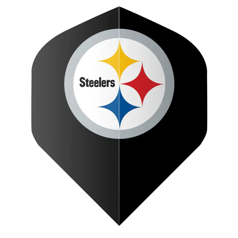 Shot Nfl Steelers Dart Flight Set - Black 1