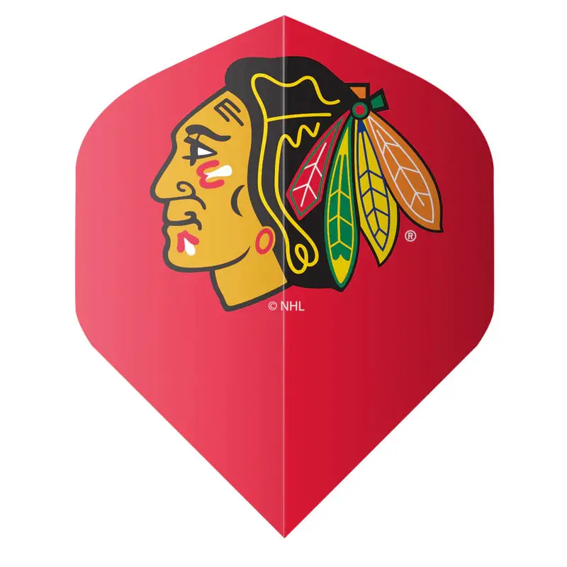 Shot Nhl Blackhawks Dart Flight Set - Red 1