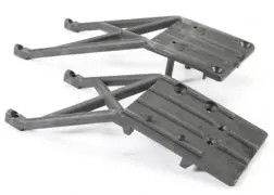 Skidplates, Front & Rear (Black) Tra-5837 1