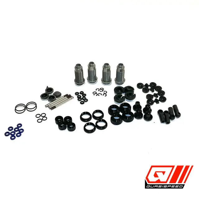 Small Bore V2 Loose Dirt Shock Kit (4 Long Bodies, 4 Medium Shock Shafts), Qs-5109 1