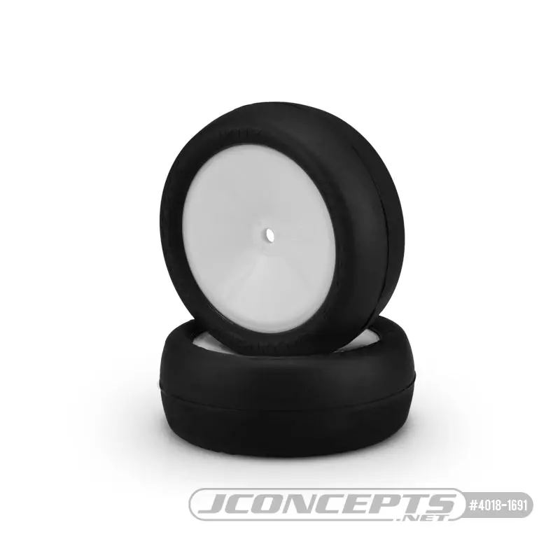 Smoothie 2 - 2.2" Buggy Pre-Mounted Front Silver Rubber Tires, Jco-4018 1
