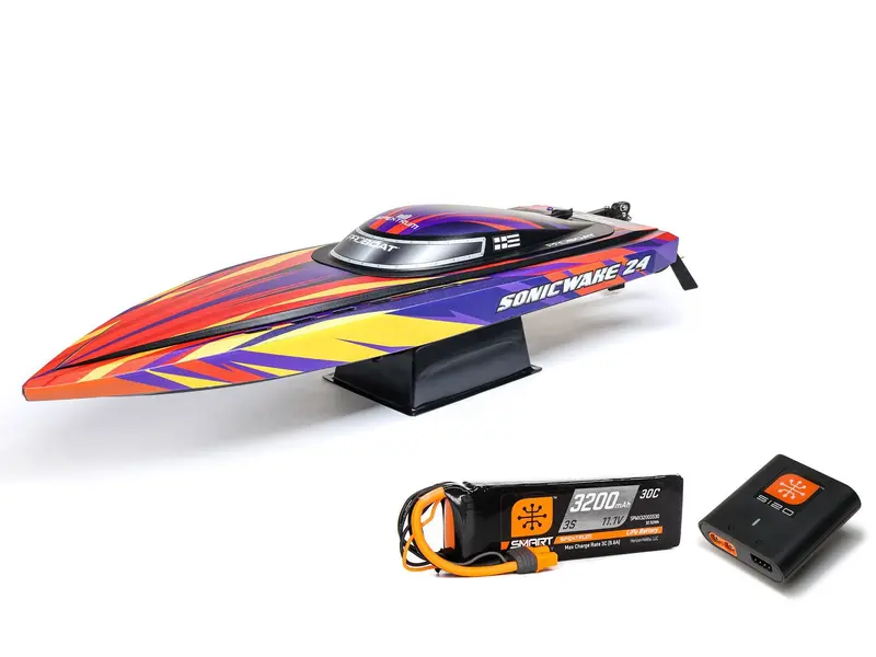 Sonicwake 24" Self-Righting Brushless Deep-V Rtr, Red 1