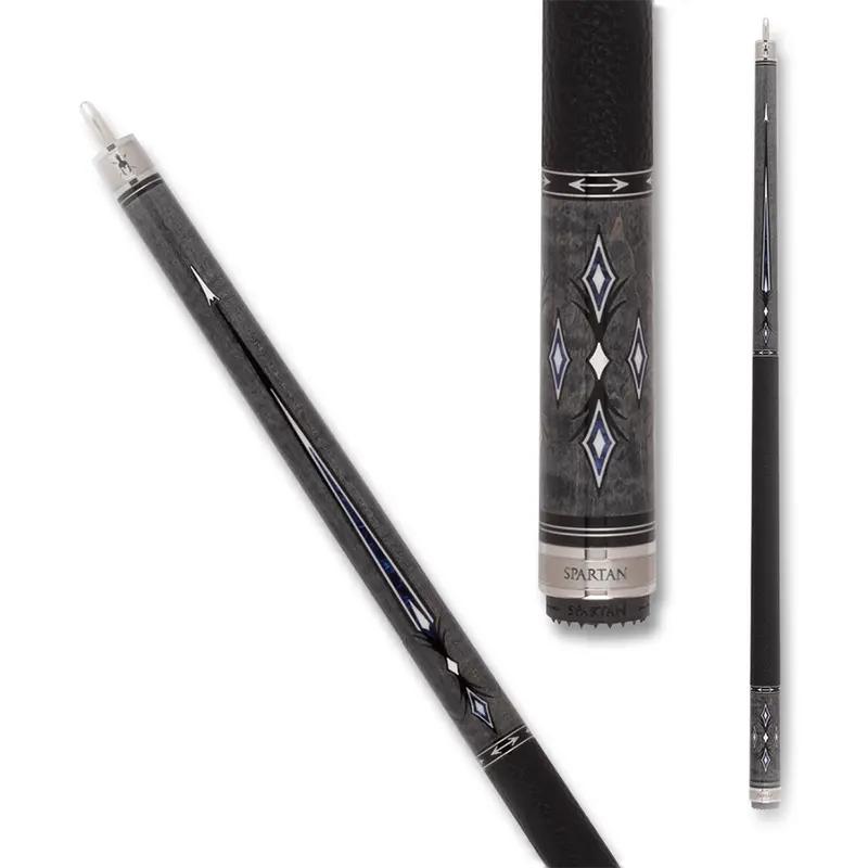 Spartan Pool Cue Leather Wrap Grey And Blue 12.75Mm 19Oz 1