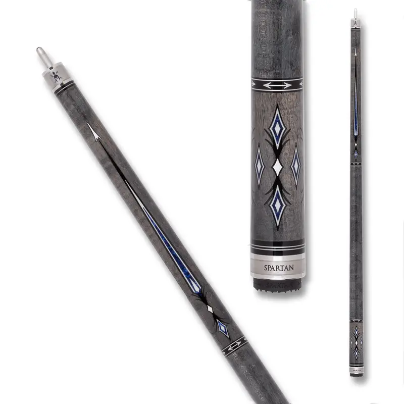 Spartan Pool Cue No Wrap Grey And Blue 12.75Mm 19Oz 1
