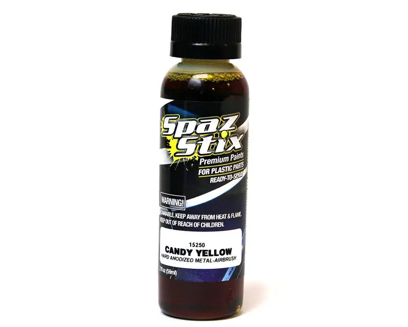 Spaz Stix Candy Yellow Airbrush Ready Paint, 2Oz, 15250 1