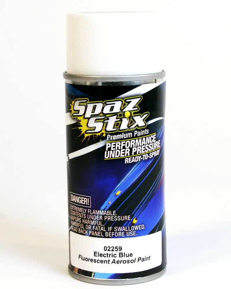 Spaz Stix Electric Blue Fluorescent Aerosol Paint, 02259 1