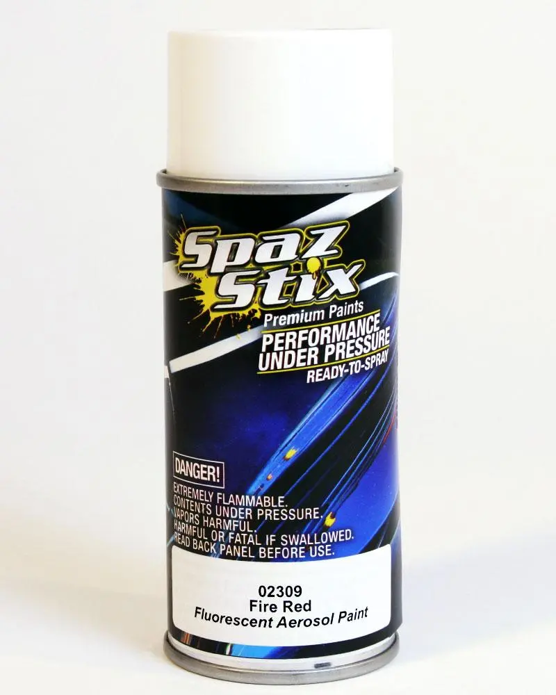 Spaz Stix Fire Red Fluorescent Aerosol Paint, 02309 1