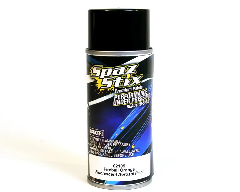 Spaz Stix Fireball Orange Fluorescent Aerosol Paint, 02109 1