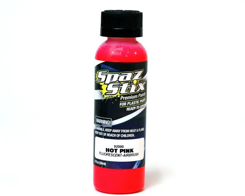 Spaz Stix Hot Pink Fluorescent Airbrush Paint, 2Oz, 02000 1