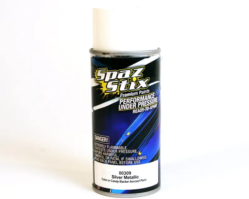 Spaz Stix Metallic Silver/Candy Backer Aerosol Paint, 00309 1
