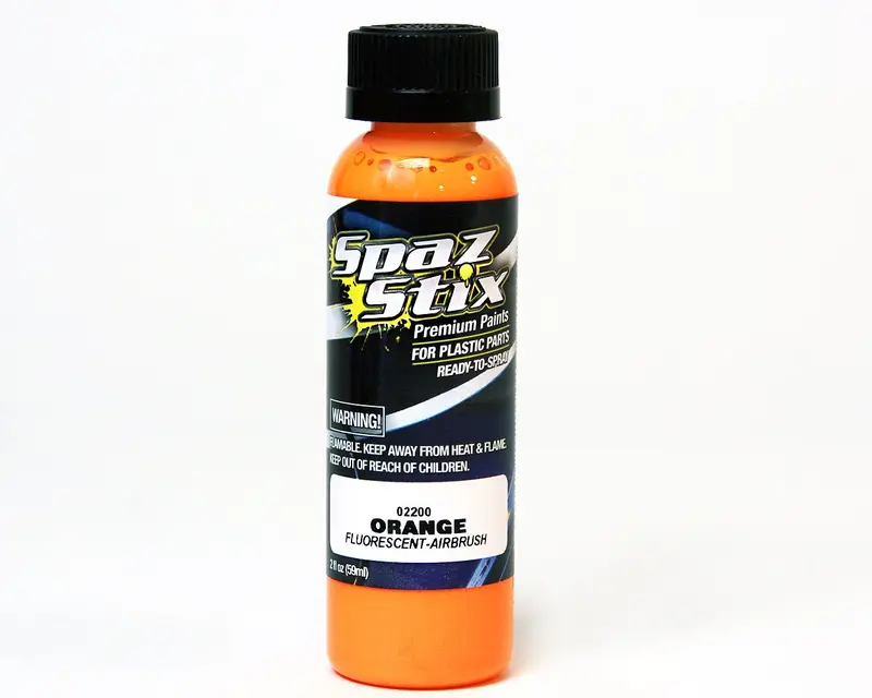 Spaz Stix Orange Fluorescent Airbrush Paint, 2Oz, 02200 1