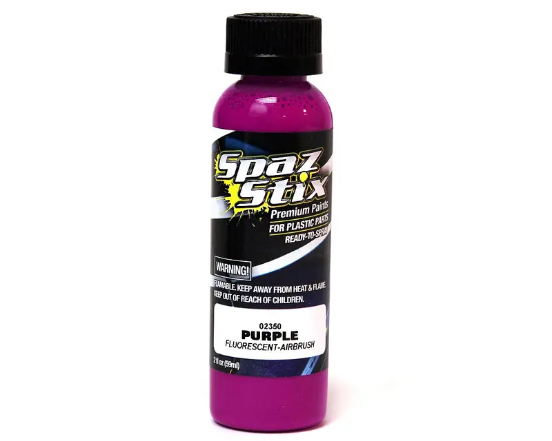 Spaz Stix Purple Fluorescent Airbrush Paint, 2Oz, 02350 1