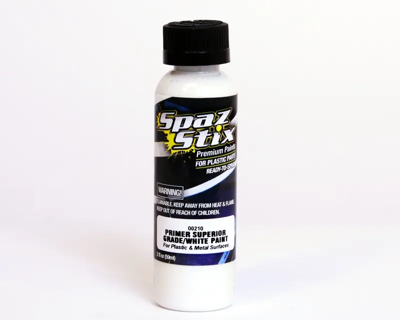 Spaz Stix Sandable Primer, Airbrush Ready Paint, 2Oz, 00210 1