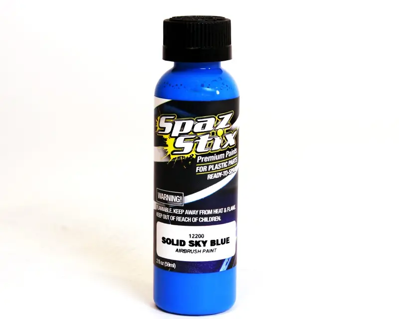 Spaz Stix Solid Sky Blue Airbrush Ready Paint, 2Oz, 12200 1