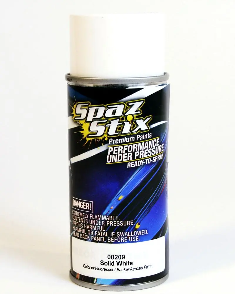 Spaz Stix Solid White/Backer Aerosol Paint, 00209 1
