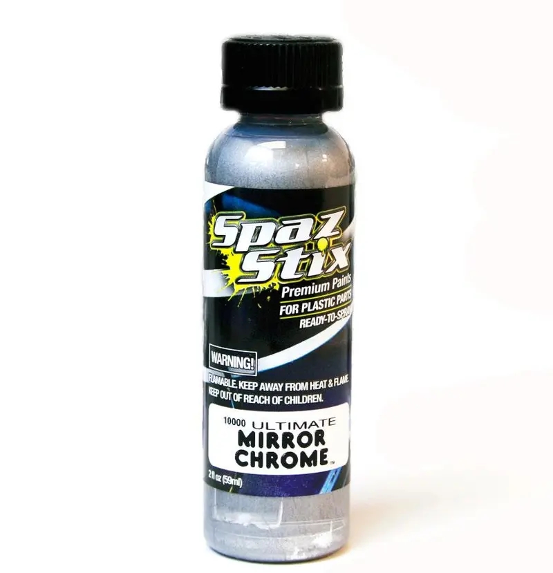 Spaz Stix Ultimate Mirror Chrome Airbrush Paint, 2Oz, 10000 1