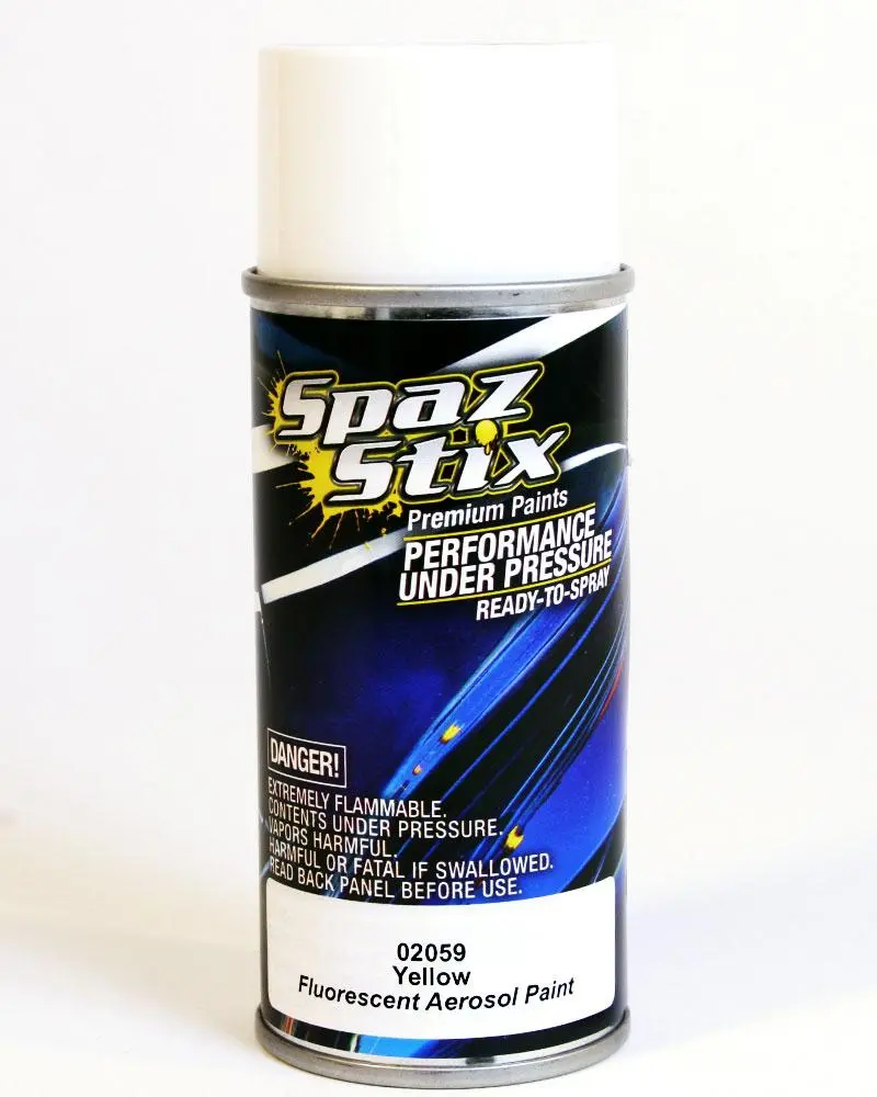 Spaz Stix Yellow Fluorescent Aerosol Paint, 02059 1