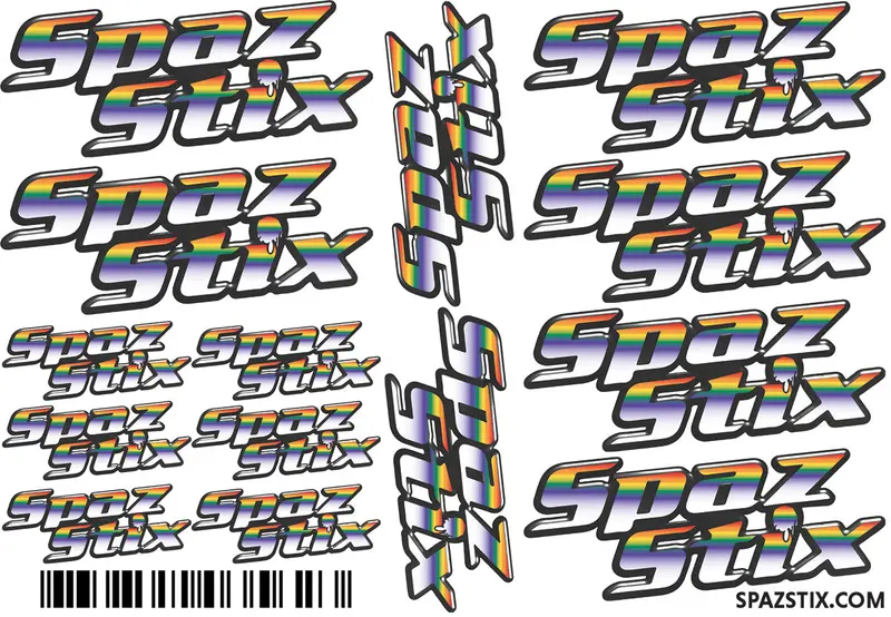 Spazstix Sticker Set, 6" X 4", Szxstickerset 1