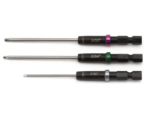 Speed Tip™ Hex Driver Wrench Set Gen 2, Sae, Standard (3), 1/16", 5/64", & 3/32", Mip-9611 1