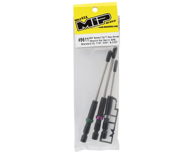 Speed Tip™ Hex Driver Wrench Set Gen 2, Sae, Standard (3), 1/16", 5/64", & 3/32", Mip-9611 2