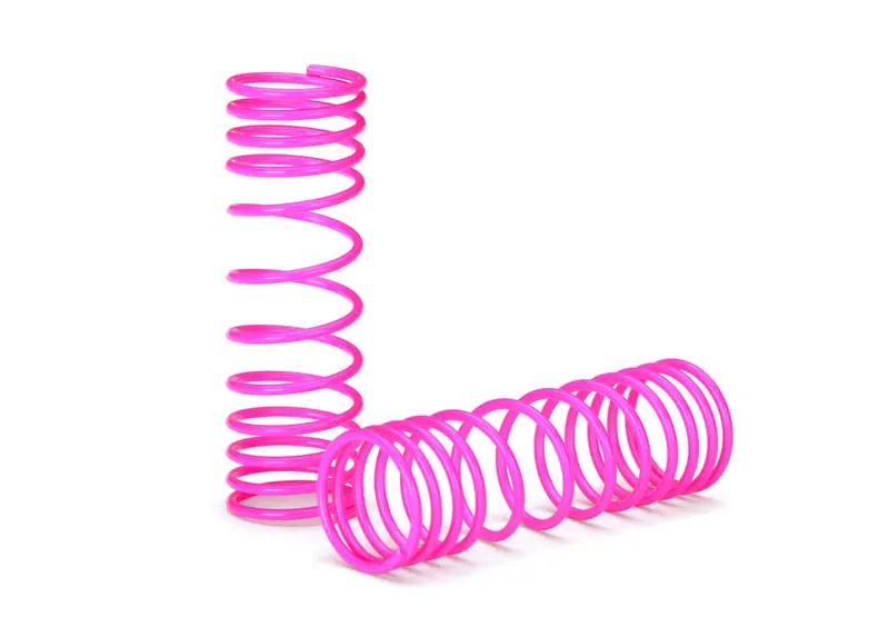 Springs, Front (Pink) (Progressive Rate) (2), Tra-5857P 1