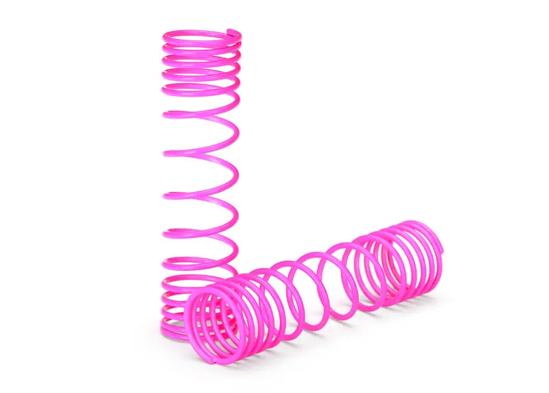 Springs, Rear (Pink) (Progressive Rate) (2), Tra-5858P 1
