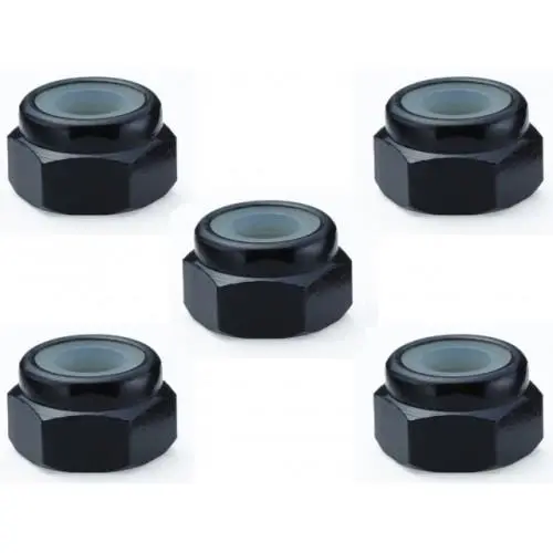Square Rc M4 Nylon Nut, Black, Sge-14B 1