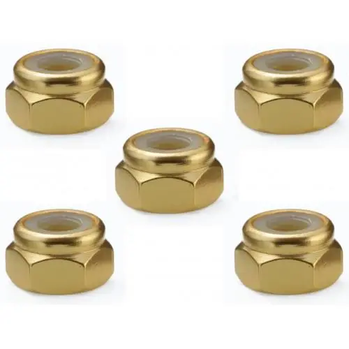 Square Rc M4 Nylon Nut, Gold, Sge-14G 1