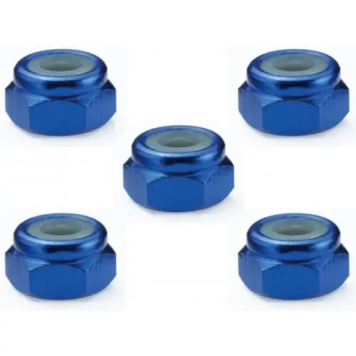 Square Rc M4 Nylon Nut, Yokomo Blue, Sge-14By 1