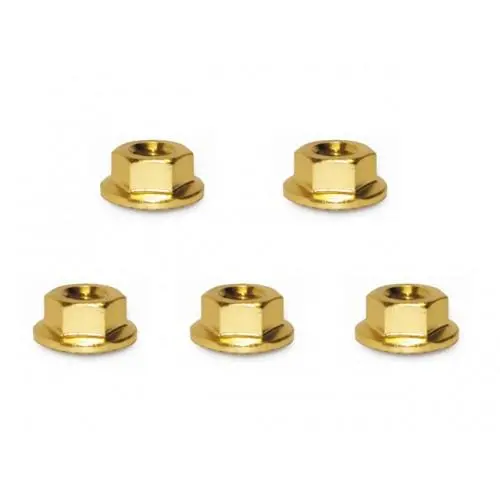 Square Rc Serrated Nut, 4Mm, Gold, Sge-14Sg 1