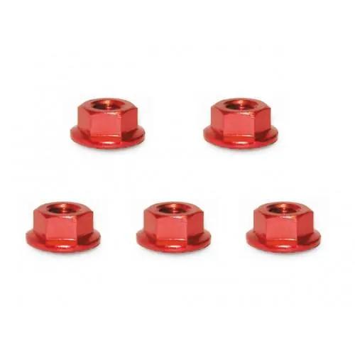 Square Rc Serrated Nut, 4Mm, Red, Sge-14Sr 1