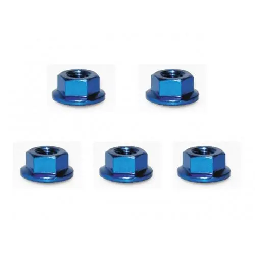 Square Rc Serrated Nut, 4Mm, Yokomo Blue, Sge-14Sby 1