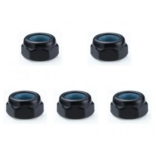 Square Rc Thin Aluminum Nut, 3Mm, Black, Sge-13Uby 1