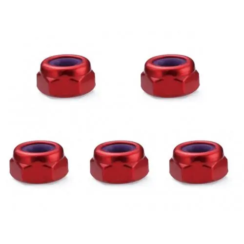 Square Rc Thin Aluminum Nut, 3Mm, Red, Sge-13Ur 1