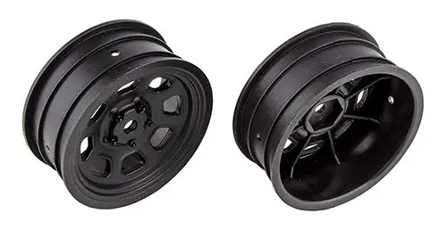 Sr10 Front Wheels, Black Asc-71096 1