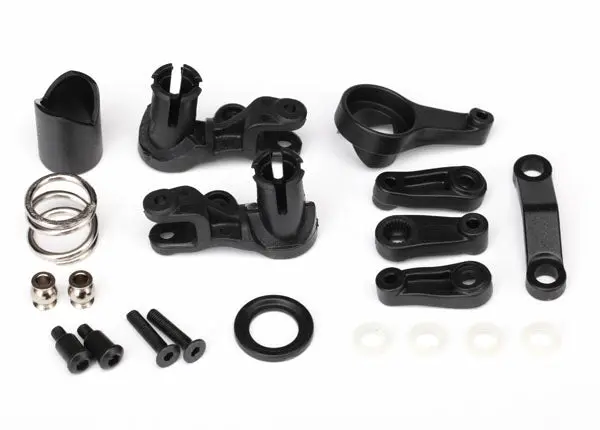 Steering Bellcranks Set / Servo Saver / Servo Saver Spring / Servo Spring Retainer / Servo Horn, Tra-6845X 1